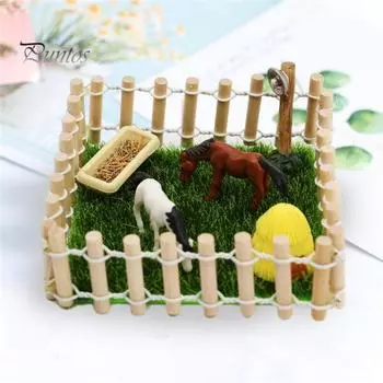 Кукольный домик, игровая игрушка, фехтование, зеленая трава, реалистичный 1/12, фермерский дом, имитация птицы, набор животных, комплект поставки кукольного дома