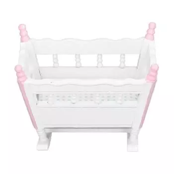 Кукольный домик, игрушка-шейкер, масштаб 1/12, материал береза, розовый, белый, яркий, симпатичная миниатюрная мебель для