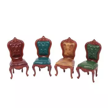 Кукольный домик имитация мини ретро обеденный стул европейская легкая роскошная мебель кукольный домик аксессуар ресторан стул сцена модель A2