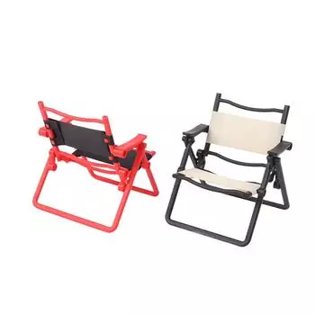 Кукольный домик, имитация складного стула, модель мебели, игрушки для украшения кукольного дома, миниатюрные аксессуары чёрный