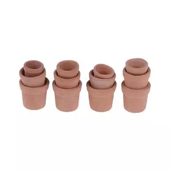 Кукольный домик из 12 предметов, имитация терракотового цветочного горшка