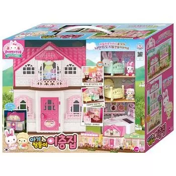 Кукольный домик Kongji Rabbit Baby Twins Bunkhouse 6969, Разные цвета, Популярные игрушки для корейских детей