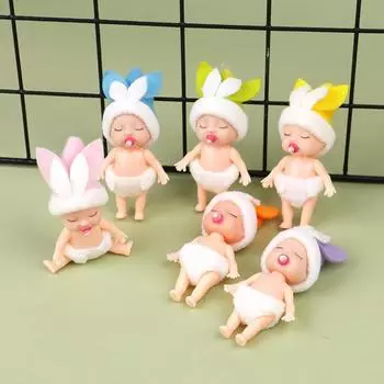 Кукольный домик Кукла-эльф Пасхальный кролик-пустышка Baby Elf Doll Игрушка-кукла с подвижной рукой и ногой синий