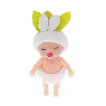 Кукольный домик Кукла-эльф Пасхальный кролик-пустышка Baby Elf Doll Игрушка-кукла с подвижной рукой и ногой розовый