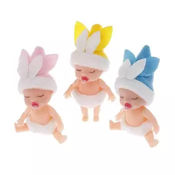 Кукольный домик Кукла-эльф Пасхальный кролик-пустышка Baby Elf Doll Игрушка-кукла с подвижной рукой и ногой синий