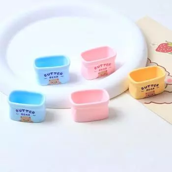 Кукольный домик Маленькая коробка Аксессуары Крем Клей Ручная работа Шпилька Украшения Аксессуары жёлтый