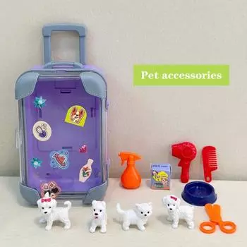 Кукольный домик Мини чемодан тележка багаж сумка модель конфетная коробка игрушка стенд фиолетовый