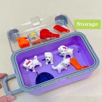 Кукольный домик Мини чемодан тележка багаж сумка модель конфетная коробка игрушка стенд фиолетовый