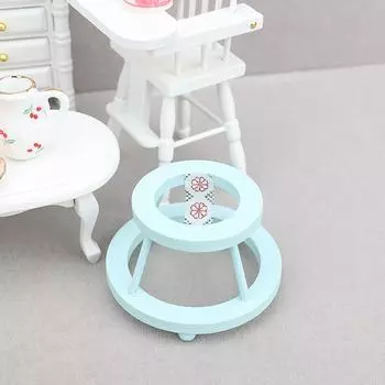 Кукольный домик Мини Деревянный ходунок Кукольный домик Мини Мебель Детская комната Миниатюрная сцена Модель Орнамент Декор Игрушки своими руками розовый