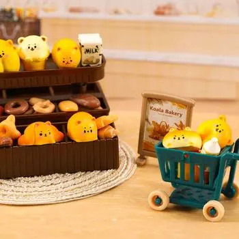 Кукольный домик Мини Еда Игра Моделирование Гамбургер И Чипсы Набор Кухонная Сцена Модель Декор A2