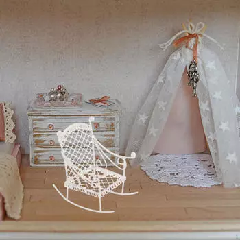 Кукольный домик Мини-качалка Мебель для Сказочного Сада белый