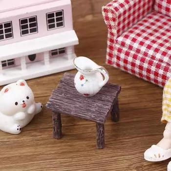 Кукольный домик Мини Керамический Кукольный домик ручной работы Кухня Керамические украшения Декоративная ваза A5