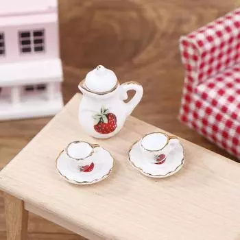 Кукольный домик Мини Керамический Кукольный домик ручной работы Кухня Керамические украшения Декоративная ваза A1