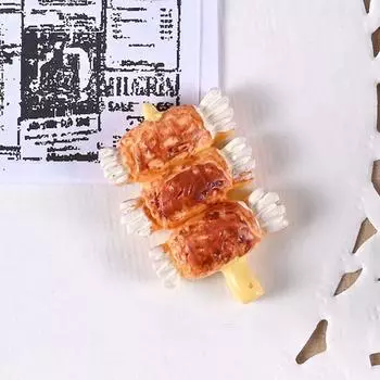 Кукольный домик Мини Кухня Шпатель Барбекю Жареные Закуски Набор Миниатюрная Еда Игровой Реквизит Модель