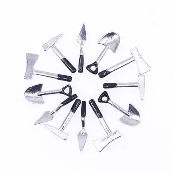 Кукольный домик, мини-сад, ремонт, инструменты из сплава, миниатюрное украшение для садовой сцены