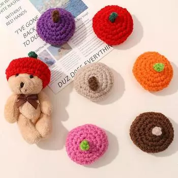 Кукольный домик Мини шерстяной плетеный крючком плетеный маленький шапочка берет милый вязаный своими руками кукольный зверек украшения ювелирные изделия кукольные аксессуары розовый