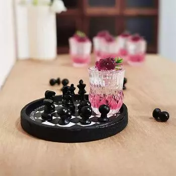 Кукольный домик Мини Виноградный Холодный Чайный Напиток Модель Для Украшения Кукольного Дома Аксессуары Дети Ролевые Игры Игрушки Фруктовый Напиток Украшения