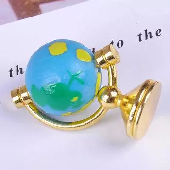 Кукольный домик Миниатюра 1:12-масштабная мини-вращающаяся земля из синего сплава Global