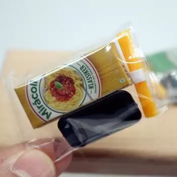 Кукольный домик Миниатюрная еда Игровая кухня Принадлежности для моделирования Набор макаронных изделий Бумажная модель жёлтый