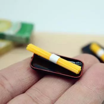 Кукольный домик Миниатюрная еда Игровая кухня Принадлежности для моделирования Набор макаронных изделий Бумажная модель жёлтый