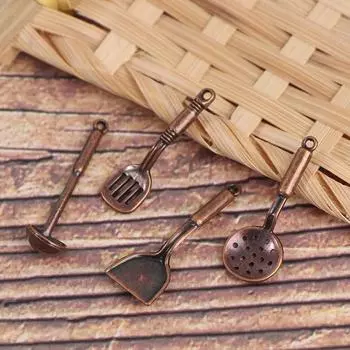 Кукольный домик Миниатюрная лопатка Суповая ложка Держатель для хранения Моделирование кухонных принадлежностей