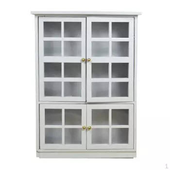 Кукольный домик Миниатюрная мебель Деревянный шкаф Полка Шкаф Белый 1:12