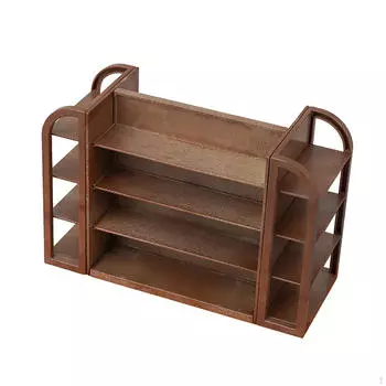 Кукольный домик Миниатюрная мебель Полки для супермаркетов Декор 1/12 Принадлежности коричневый