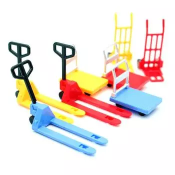 Кукольный домик Миниатюрная модель Сцена Миниатюрные аксессуары Уличная тележка Вилочный погрузчик Перемещение Инструменты красный