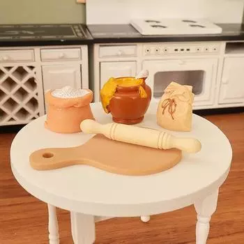 Кукольный домик Миниатюрная сцена Мини-еда Игровая кухня Мука Рис Мешок Имитация Модель Украшения