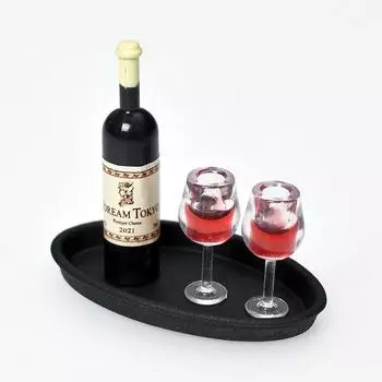 Кукольный домик Миниатюрная стойка для бутылок вина Смола Мини-модель Кукольный дом Стойка для чашек вина