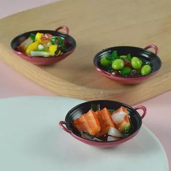 Кукольный домик миниатюрные аксессуары «сделай сам» кастрюля для приготовления пищи с моделью кухонной утвари