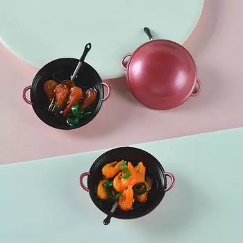 Кукольный домик миниатюрные аксессуары «сделай сам» кастрюля для приготовления пищи с моделью кухонной утвари