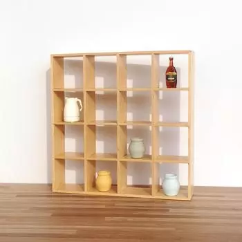 Кукольный домик Миниатюрный деревянный стеллаж для хранения Органайзер Полка-подставка 1:12-масштабный орнамент для мебели кукольного домика коричневый