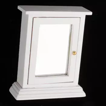 Кукольный Домик Миниатюрный Фея Ванная Комната Деревянный Белый Масштаб 1/12