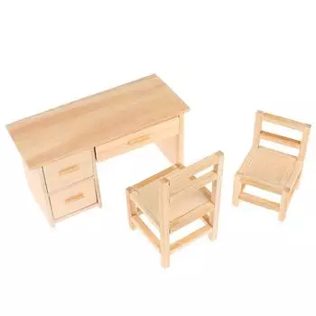 Кукольный домик Миниатюрный имитационный мини-стол, стул, модель, аксессуары для самостоятельного изготовления, игрушки
