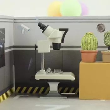 Кукольный домик, миниатюрный микроскоп, реалистичный пластик, мини-лабораторное оборудование, экспериментальная сцена, декор, игрушки, товары для дома белый