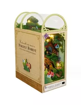 Кукольный домик Миниатюрный набор для творчества DIY Подставка для книг Освещение [Маленькая ласточка] (Лес Светлячков)