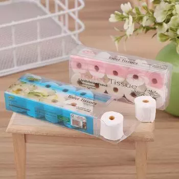 Кукольный домик Миниатюрный рулон бумажных полотенец Модель Рулон салфеток Кукольный домик Игрушка Детские игрушки красный