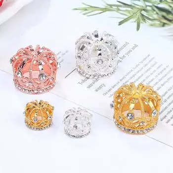 Кукольный домик Миниатюрный Золотой Серебряный Бронзовый Мини Металлический Сплав Корона Модели Куклы Игрушки