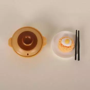 Кукольный домик Моделирование Мини Кастрюля Яичная Лапша Миниатюрная Еда Игровая Фотография Маленькие Украшения A3