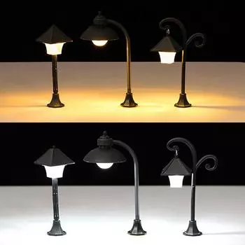 Кукольный домик настольная лампа парковый фонарный столб орнамент миниатюрный песок DIY ландшафтный сад микро ретро модель уличная лампа настольная модель ювелирные изделия аксессуар A