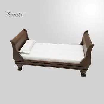 Кукольный домик, односпальная кровать, многофункциональная твердая шкала, 1:12, мебель для кукольного домика, имитация мини-кровати для детей A