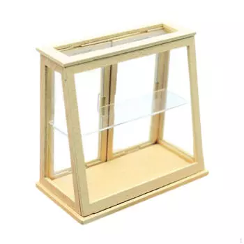 Кукольный домик, пекарня, шкаф, мебель 1:12 миниатюрных блюд для диорамной фотографии Wood Color