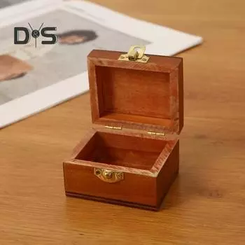Кукольный домик ящик для хранения миниатюрный деревянный ящик ретро модель ящика для хранения с замком для 1:12 Украшение кукольного домика дубильная кора
