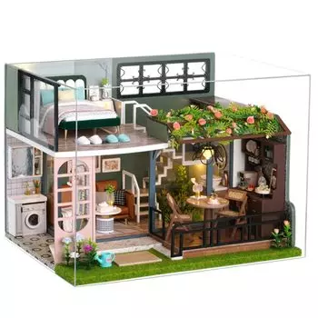 Кукольный домик ручной работы набор миниатюрный ПОЛОВИНА САДА (t-ФРИК)