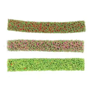 Кукольный домик, садовая сцена, клумба, имитация кустарника, клумба, уличная мини-модель 100*9*15MM зелёный