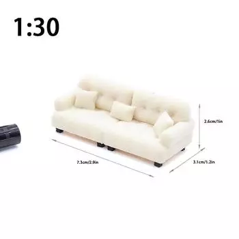 Кукольный домик Симуляция Флокированный диван Модель Кукольный домик Мини Гостиная Мебель Декоративные аксессуары Игрушки для ролевых игр