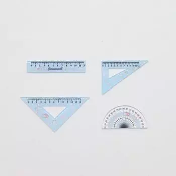 Кукольный домик Симуляция Мини Линейка Треугольная линейка Миниатюрные Креативные Учебные Принадлежности Модель Кукольного домика Аксессуары