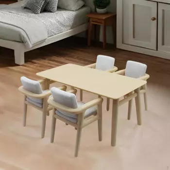 Кукольный домик стол стулья мини мебель подарок на день рождения модель ролевые игры реквизит для феи 2.3x1.1x1 Inch