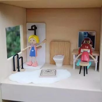 Кукольный домик умывальник 0.05 масштаб миниатюрный душ ванна унитаз раковина набор кукольный домик мебель для ванной аксессуары